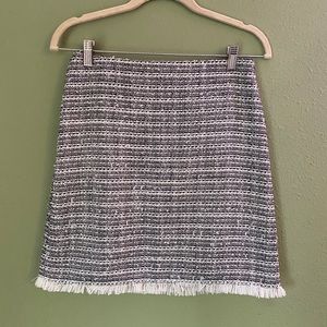 Loft Frayed Pencil Skirt